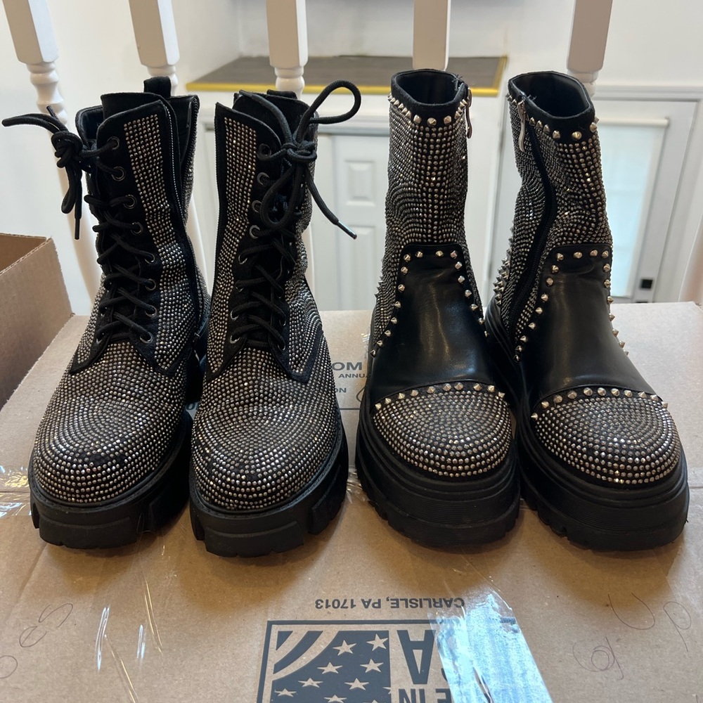 Studded Black Women's Boots